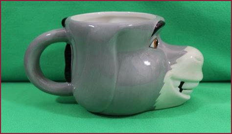 Rare Shrek Coffee Mug 2004 Dreamworks Galerie Large 3D Face Pencil Cup Large for Sale